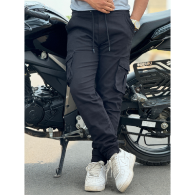 Black color 6 pocket cargo pant